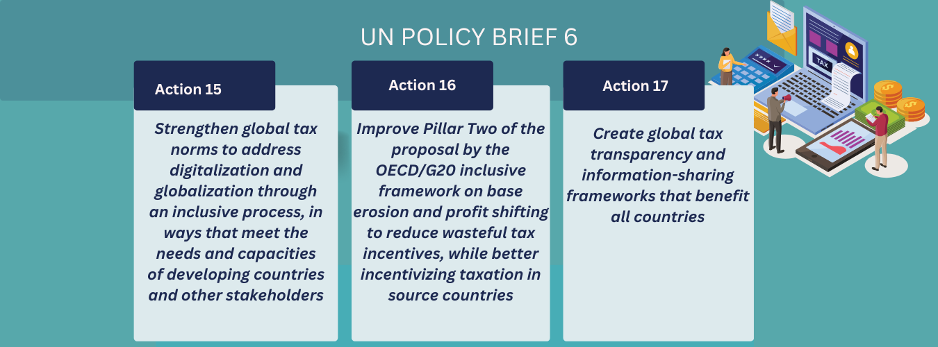 UN Policy Brief 6 – Reform to the International Financial Architecture (Tax reforms)